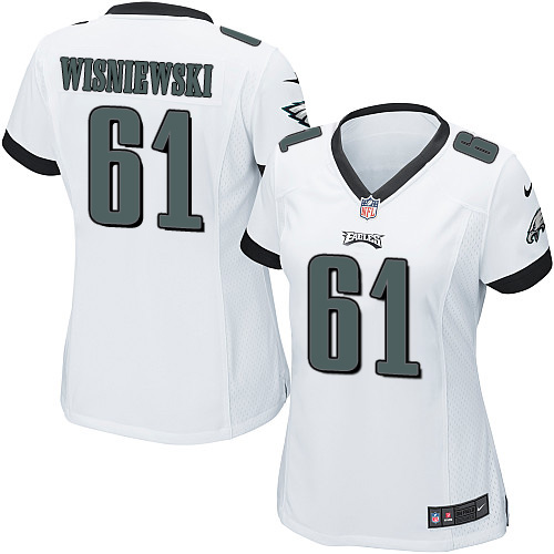 Women's Elite Stefen Wisniewski Nike Jersey White Road - #61 NFL Philadelphia Eagles